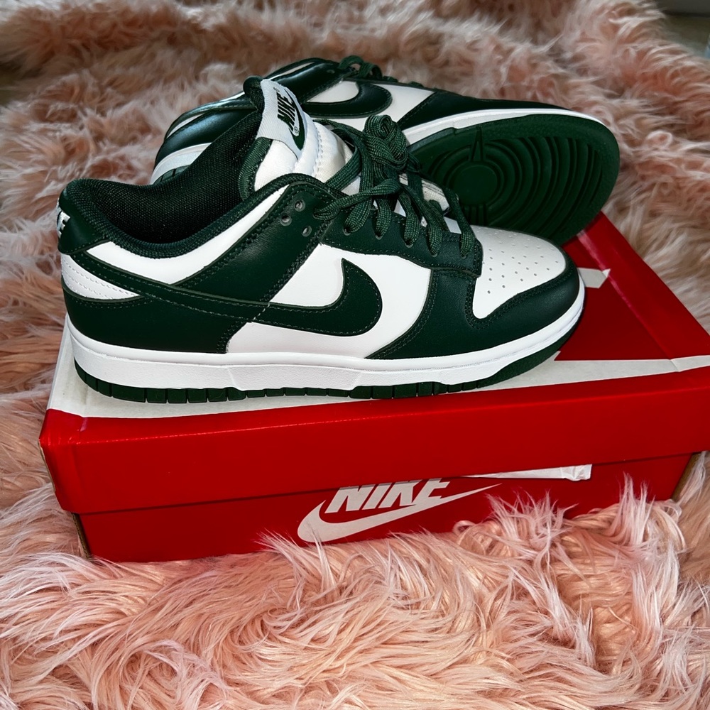 Nike dunk low retro Michigan state colors green/ white